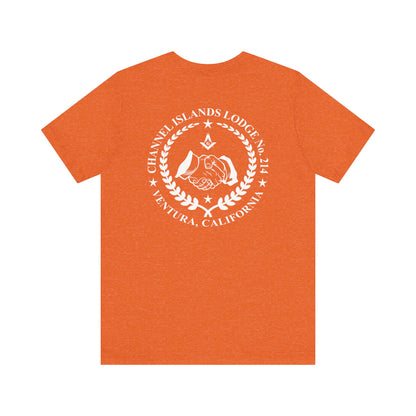 Colorful Channel Islands Lodge 214 short sleeve T-shirt by Printify, featuring bright, vibrant design on soft fabric.