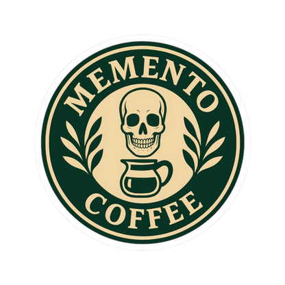 Memento Coffee Kiss-Cut Sticker - Acacia (Green/Tan)