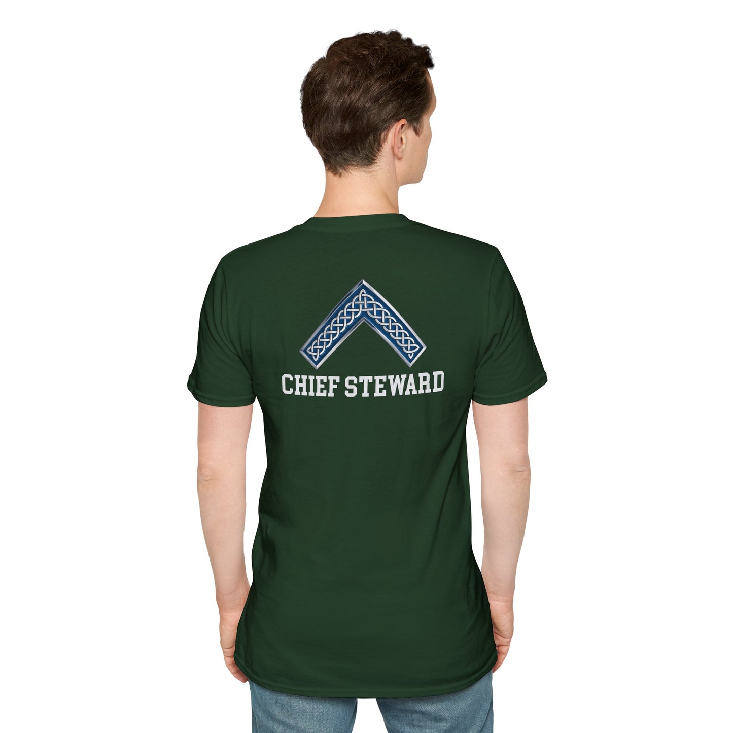 Worshipful Master "Chief Steward" Softstyle T-Shirt - Celtic Square (Two-Sided)