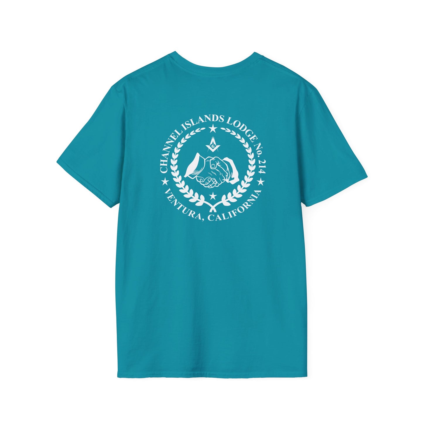 Past Master Jewel Softstyle T-Shirt - Gold (Channel Islands Lodge)
