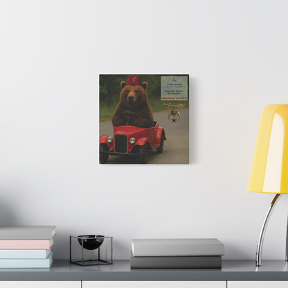 Shriners Get Rolling Mini Car Premium Matte Canvas Print - Stretched (1.25")