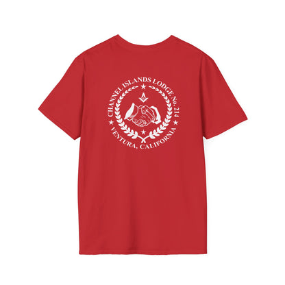 Past Master Jewel Softstyle T-Shirt - Gold (Channel Islands Lodge)