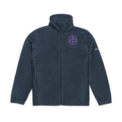 Cryptic Council embroidered Columbia fleece sweatshirt by Printify, showing detailed embroidery and soft fleece fabric.