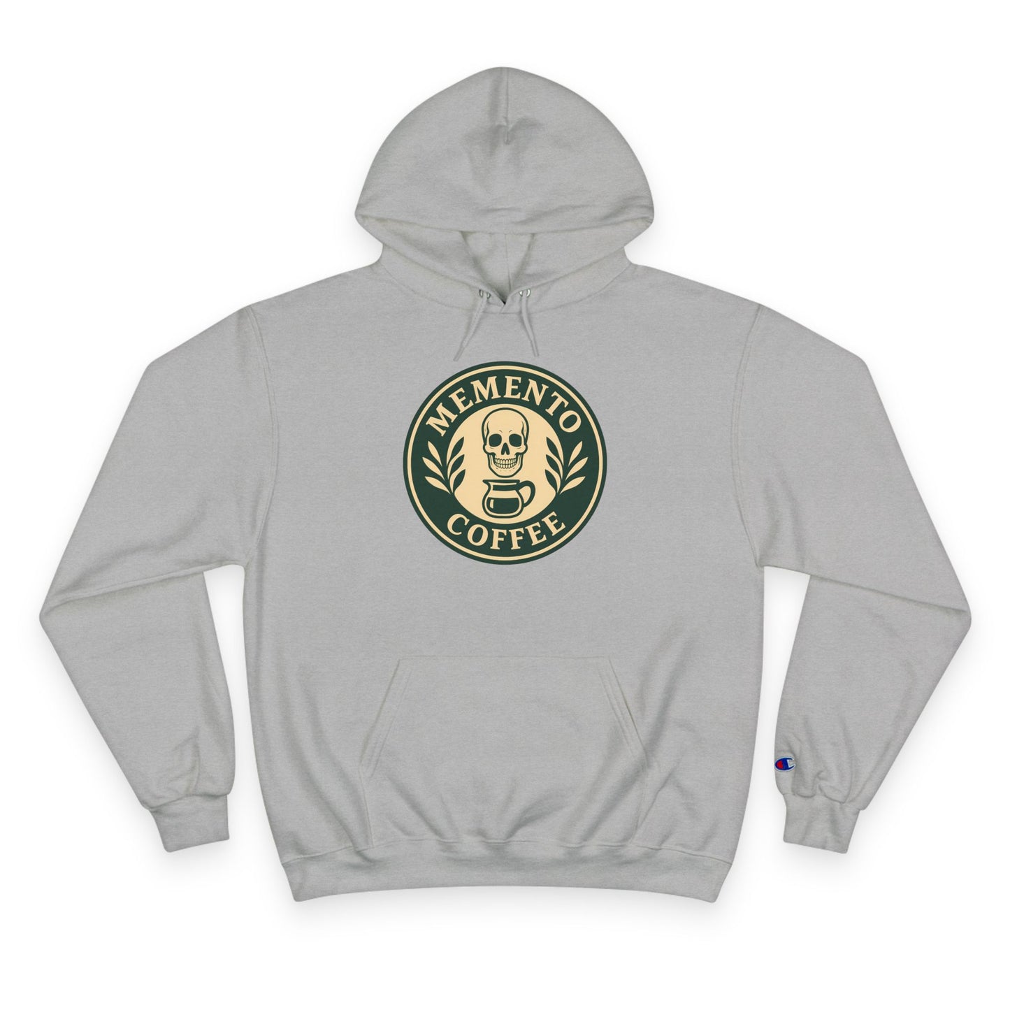 "Memento Coffee" Champion Hoodie - Acacia (Green/Tan)