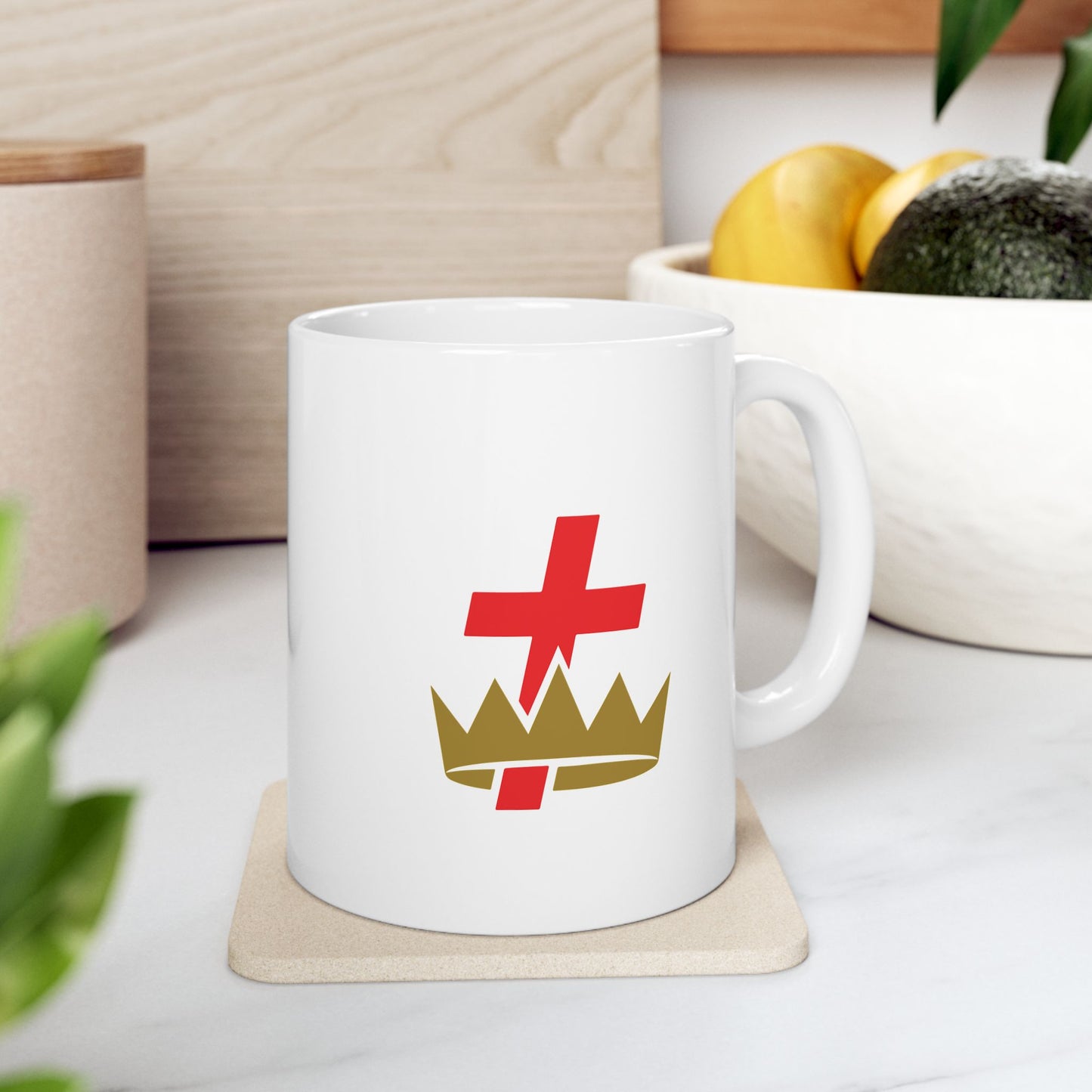 Knights Templar Ceramic Mug - Cross & Crown