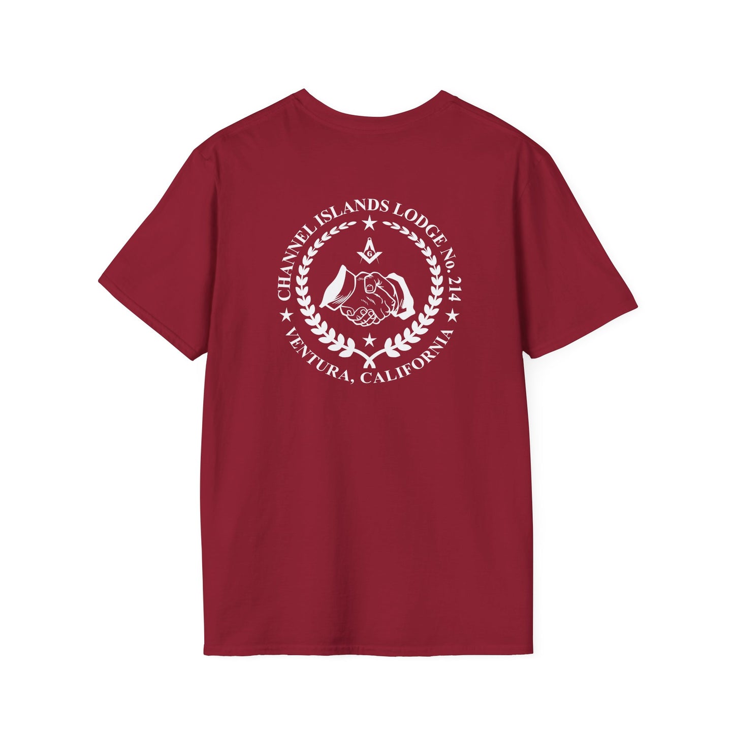 Past Master Jewel Softstyle T-Shirt - Gold (Channel Islands Lodge)