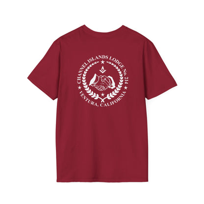 Past Master Jewel Softstyle T-Shirt - Gold (Channel Islands Lodge)