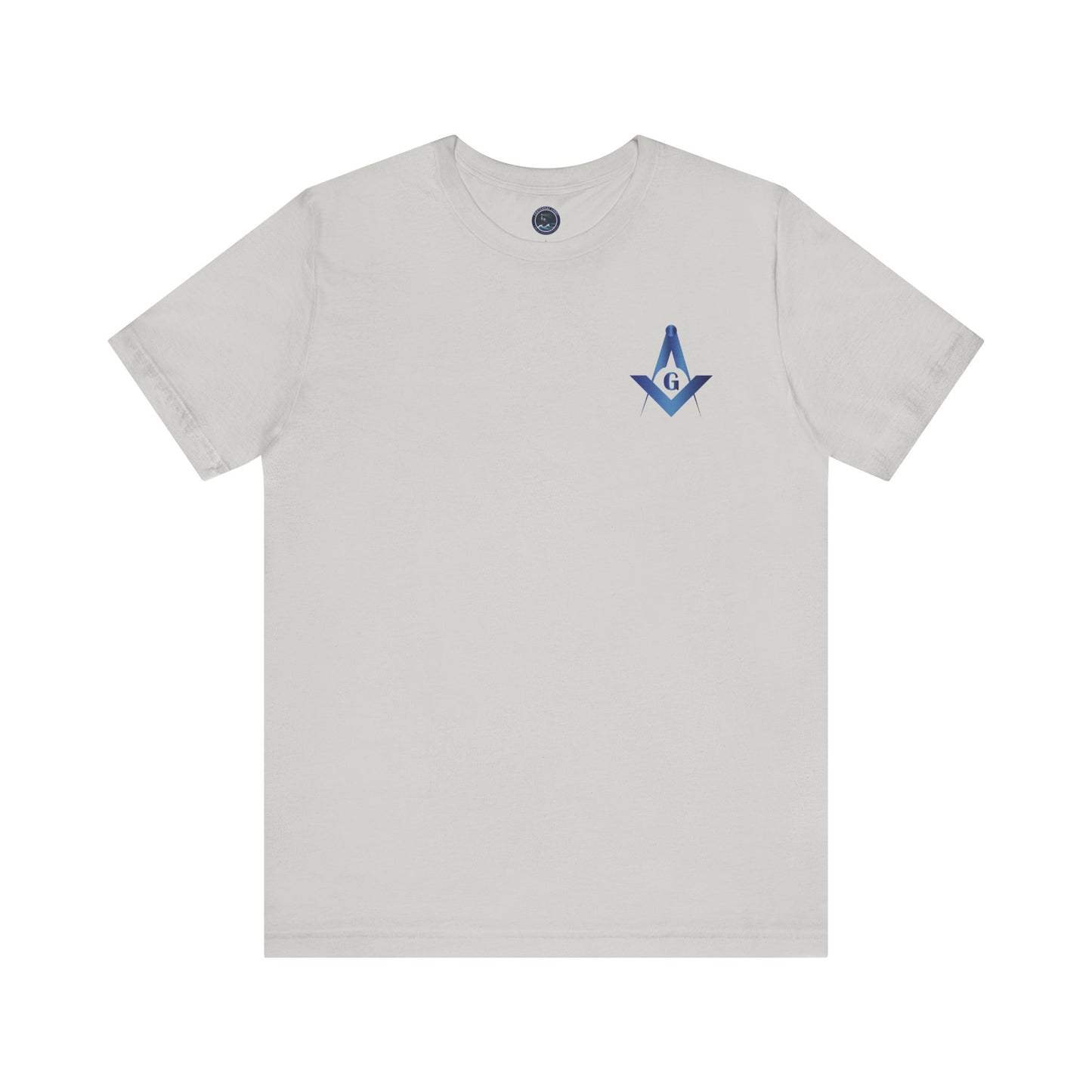 Channel Islands Lodge 214 Entered Apprentice short sleeve T-shirt by Printify in sapphire, featuring lodge logo on front.