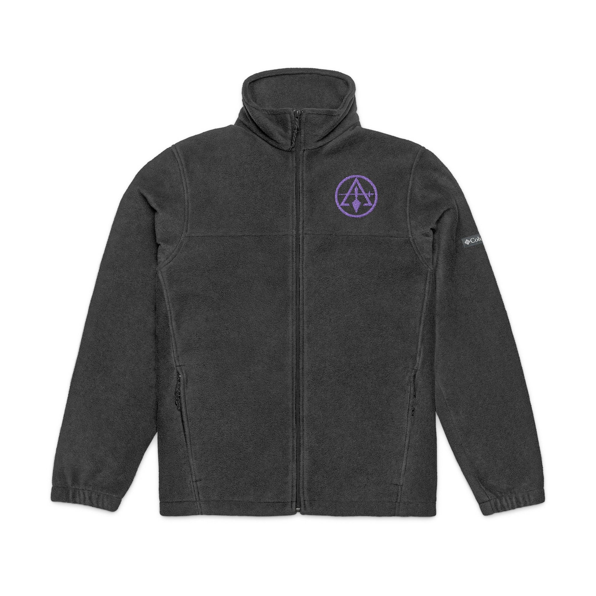 Cryptic Council embroidered Columbia fleece sweatshirt by Printify, featuring detailed embroidery and cozy fleece fabric.