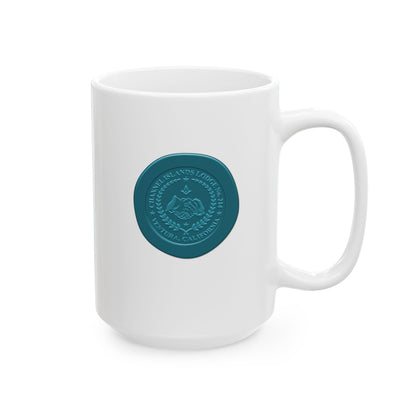 Wax Seal Custom Lodge Emblem White Ceramic Mug (11oz, 15oz)