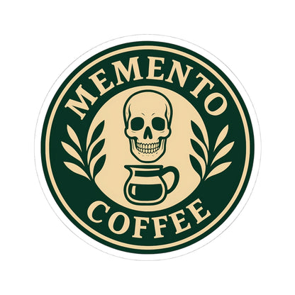 Memento Coffee Kiss-Cut Sticker - Acacia (Green/Tan)