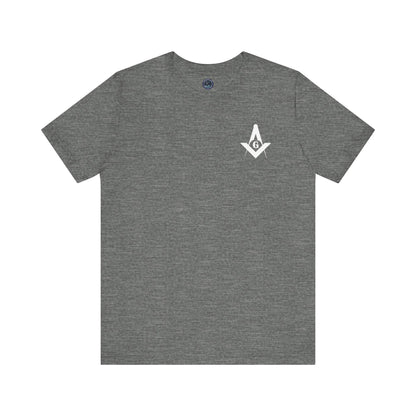 Printify Channel Islands Lodge 214 short sleeve T-shirt in dark colors, casual cotton tee with logo design on front.