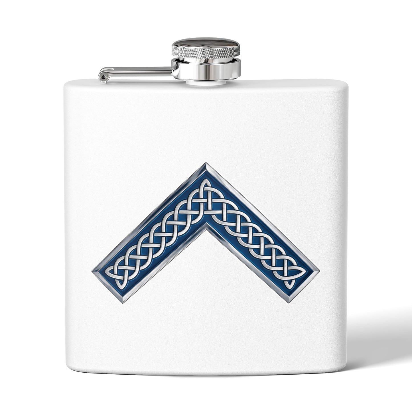 Worshipful Master Stainless Steel Flask - Celtic Knot Emblem