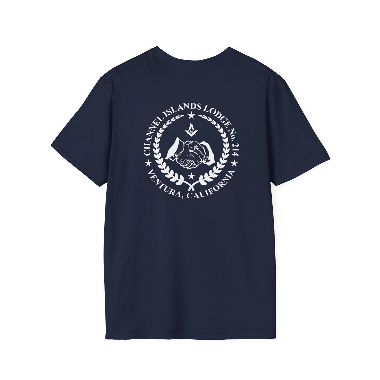 Past Master Jewel Softstyle T-Shirt - Gold (Channel Islands Lodge)