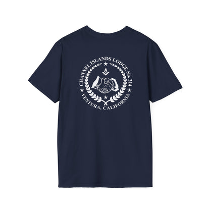 Past Master Jewel Softstyle T-Shirt - Gold (Channel Islands Lodge)