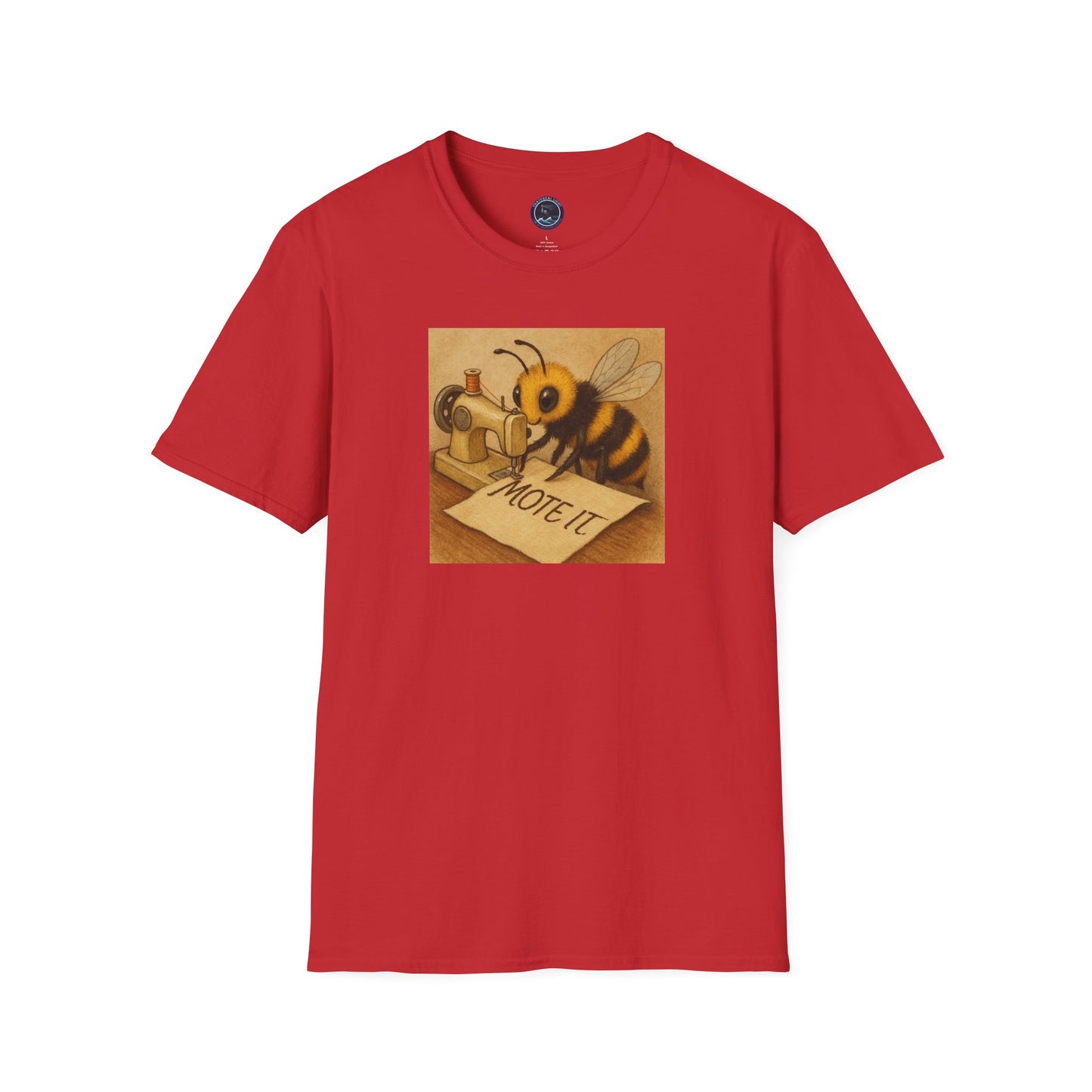 "Sew Mote It Bee" Softstyle T-Shirt - Vintage Illustration