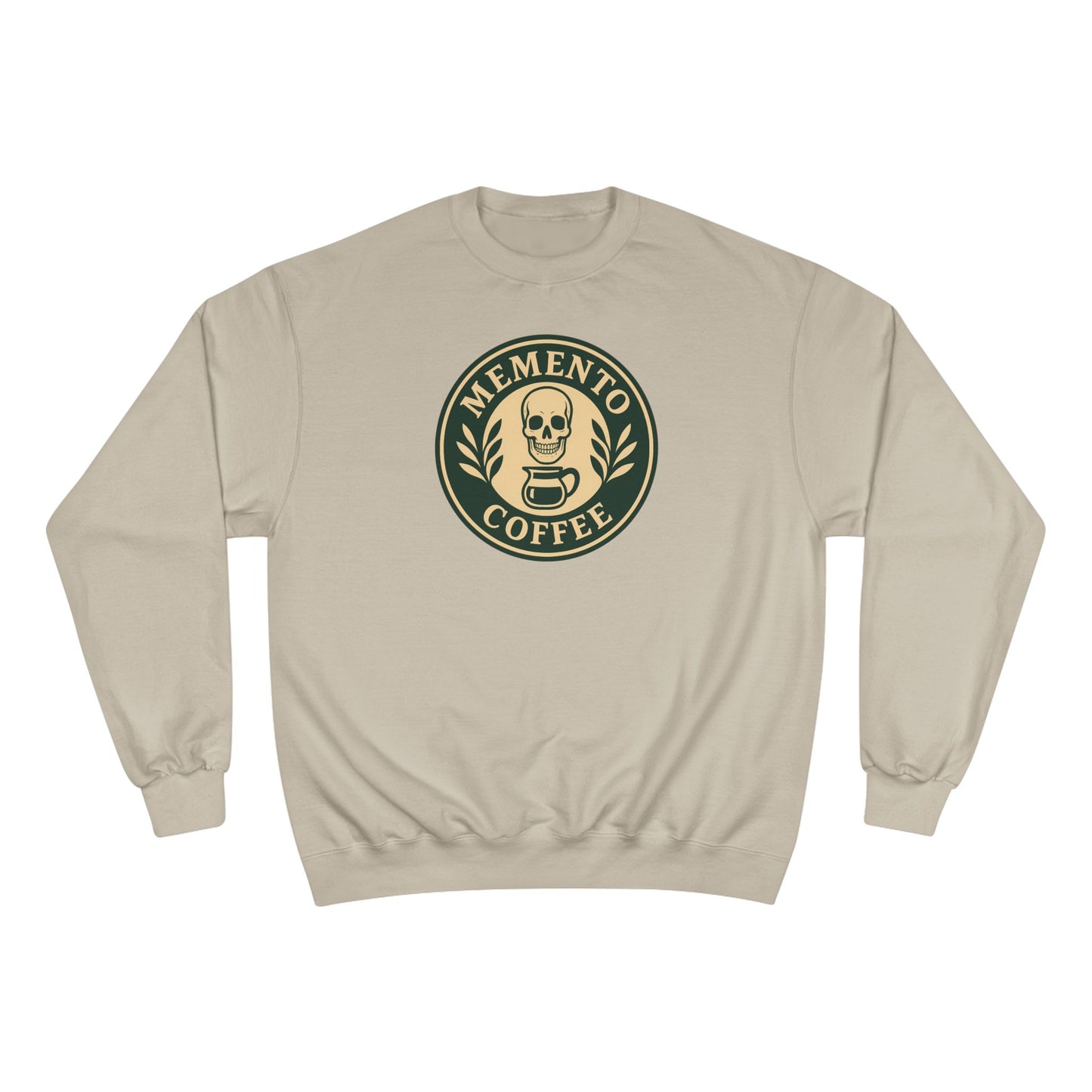 "Memento Coffee" Champion Sweatshirt - Acacia (Green/Tan)