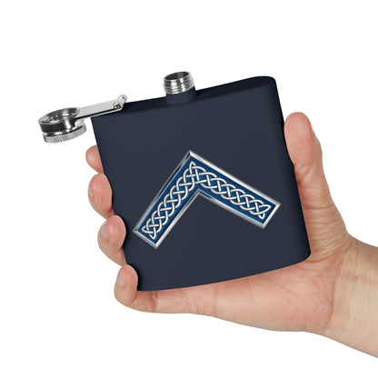 Worshipful Master Stainless Steel Flask - Celtic Knot Emblem