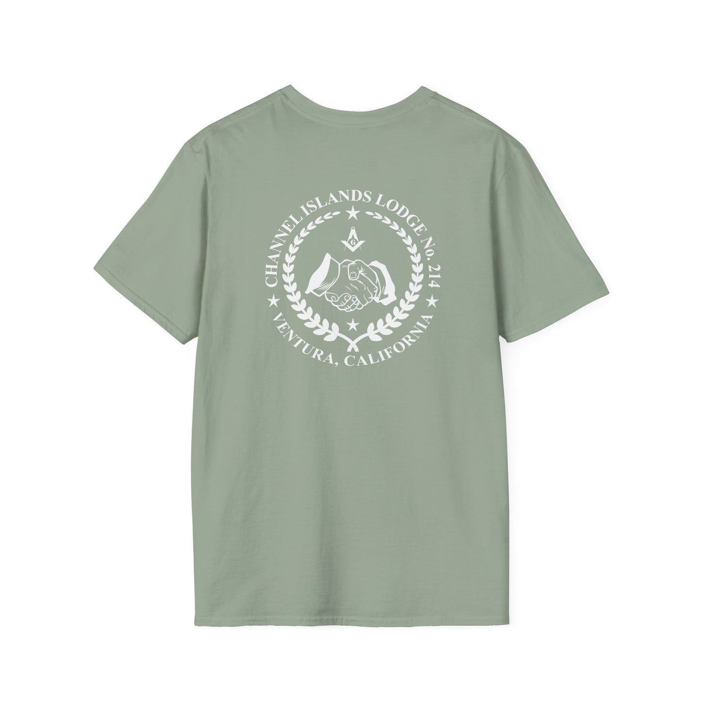 Past Master Jewel Softstyle T-Shirt - Gold (Channel Islands Lodge)