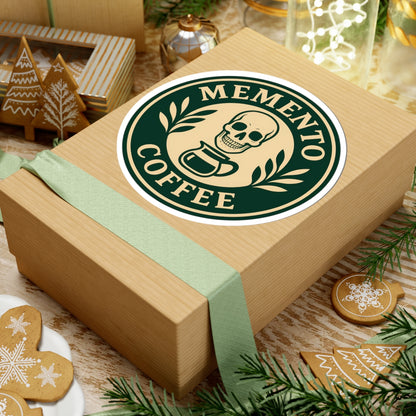 Memento Coffee Kiss-Cut Sticker - Acacia (Green/Tan)