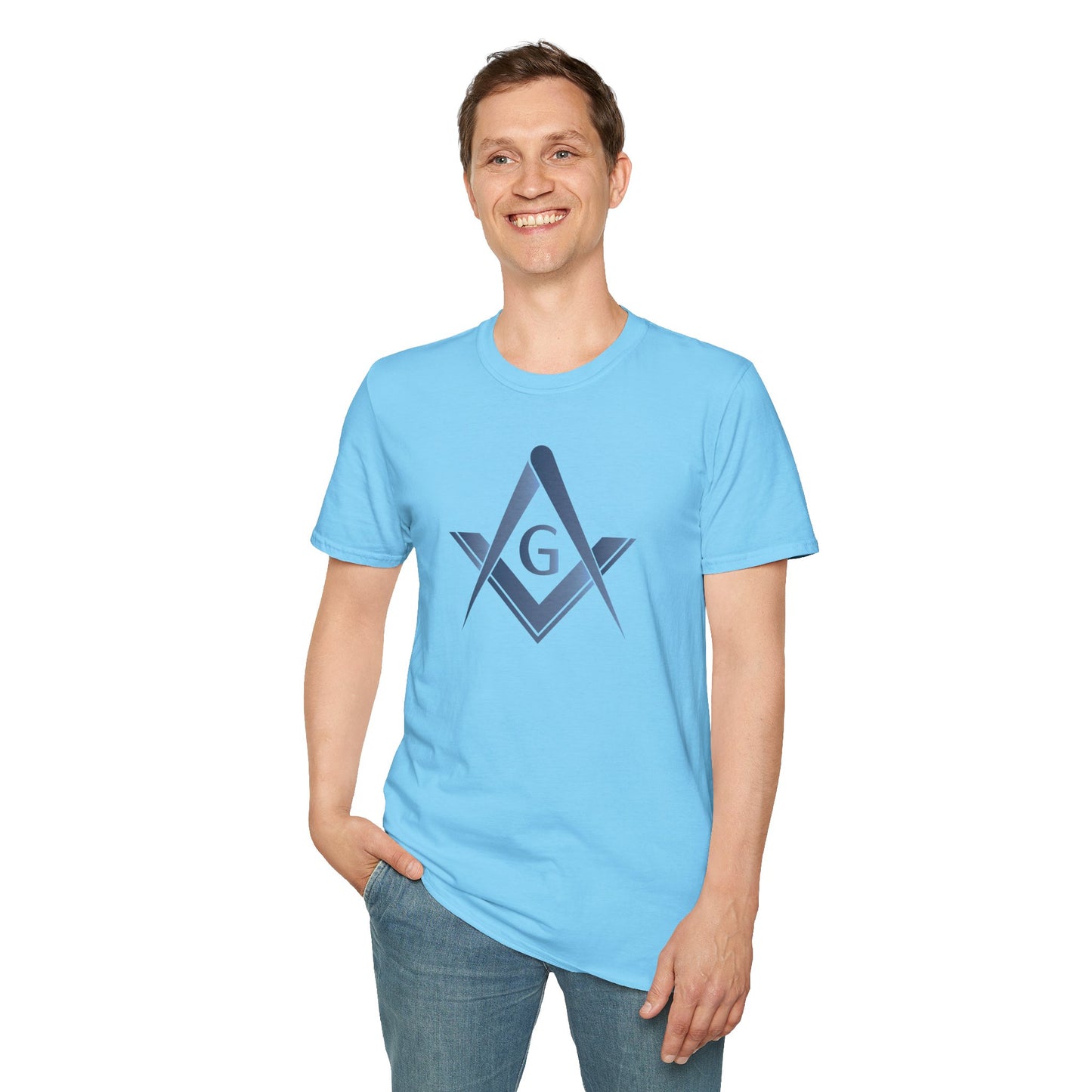 Bluestone Square and Compass Softstyle T-Shirt  - Classic (Front Print)