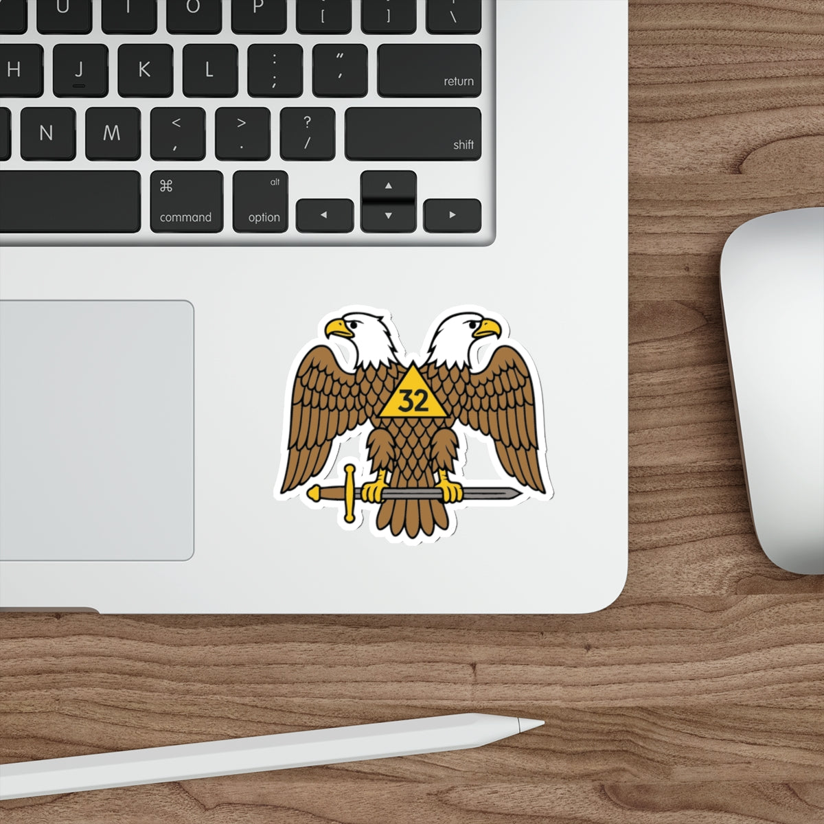 Scottish Rite 32° Die-Cut Sticker - Double-Headed Eagle