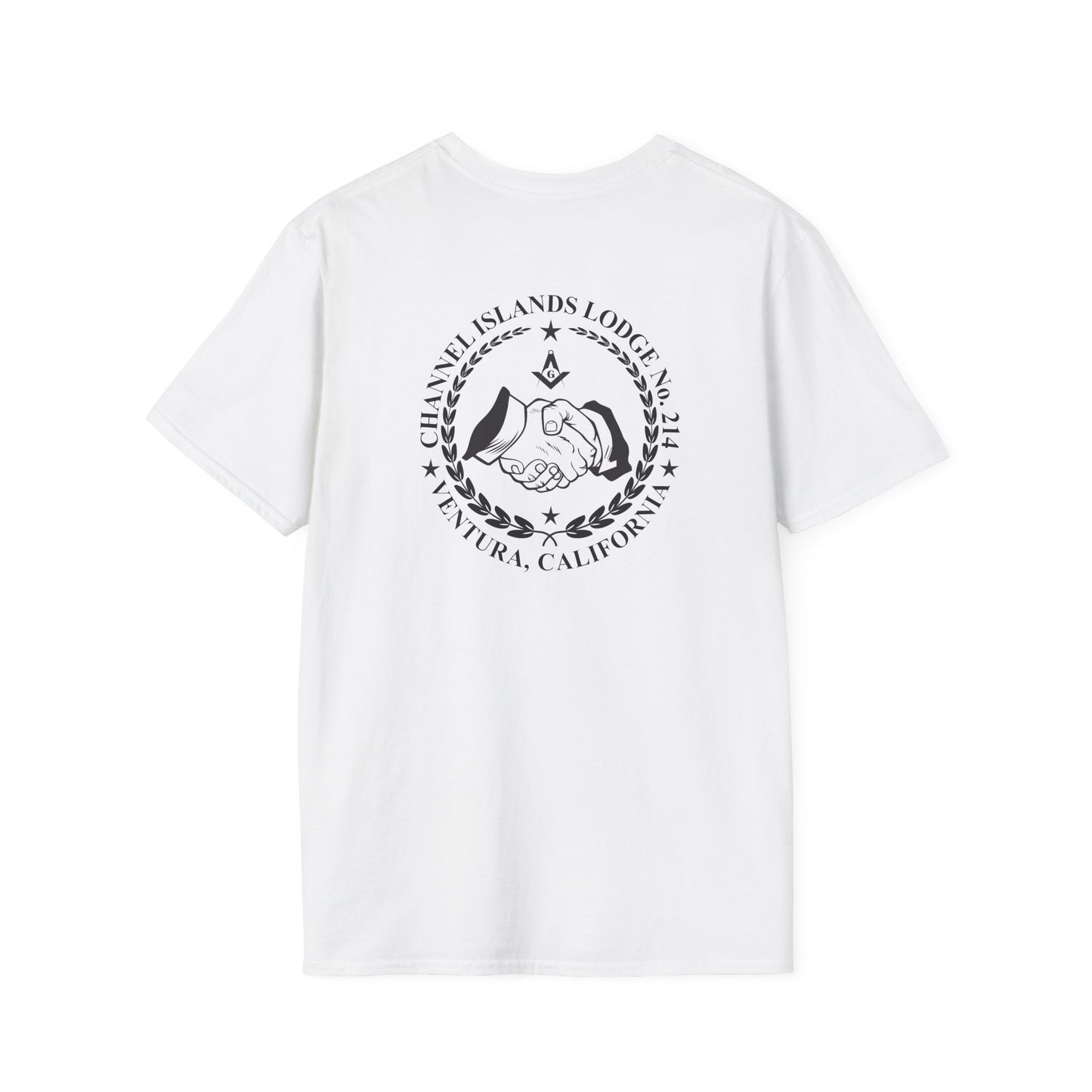 Past Master Jewel Softstyle T-Shirt - Gold (Channel Islands Lodge)