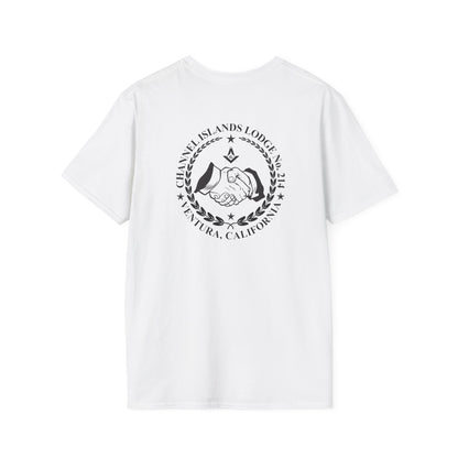 Past Master Jewel Softstyle T-Shirt - Gold (Channel Islands Lodge)