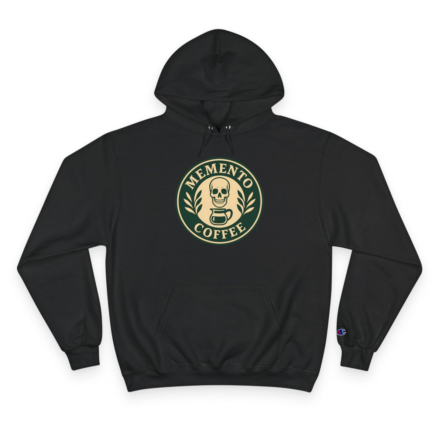 "Memento Coffee" Champion Hoodie - Acacia (Green/Tan)