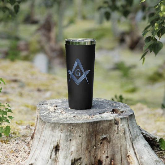 Simple Square and Compass Copper Vacuum Insulated Tumbler (22oz) - Stone Gradient
