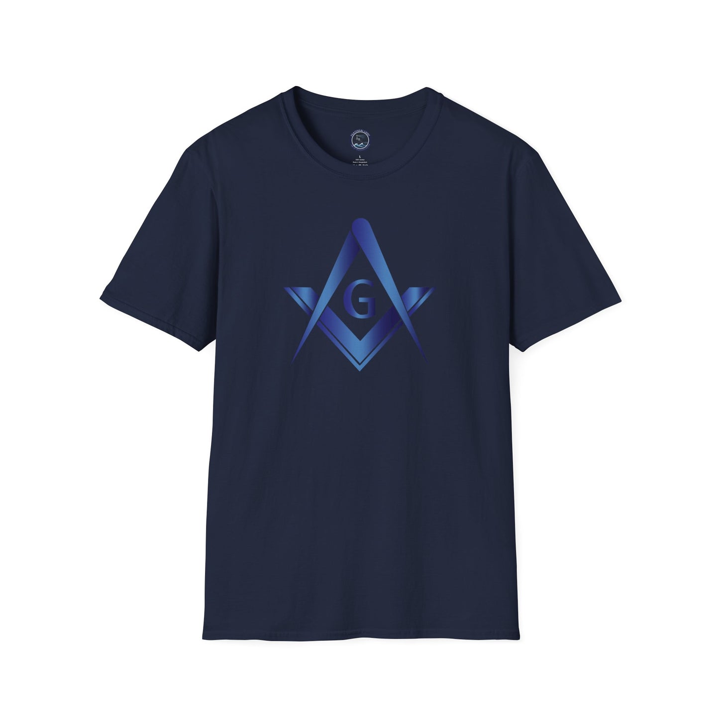 Sapphire Square and Compass Softstyle T-Shirt - Classic (Front Print)
