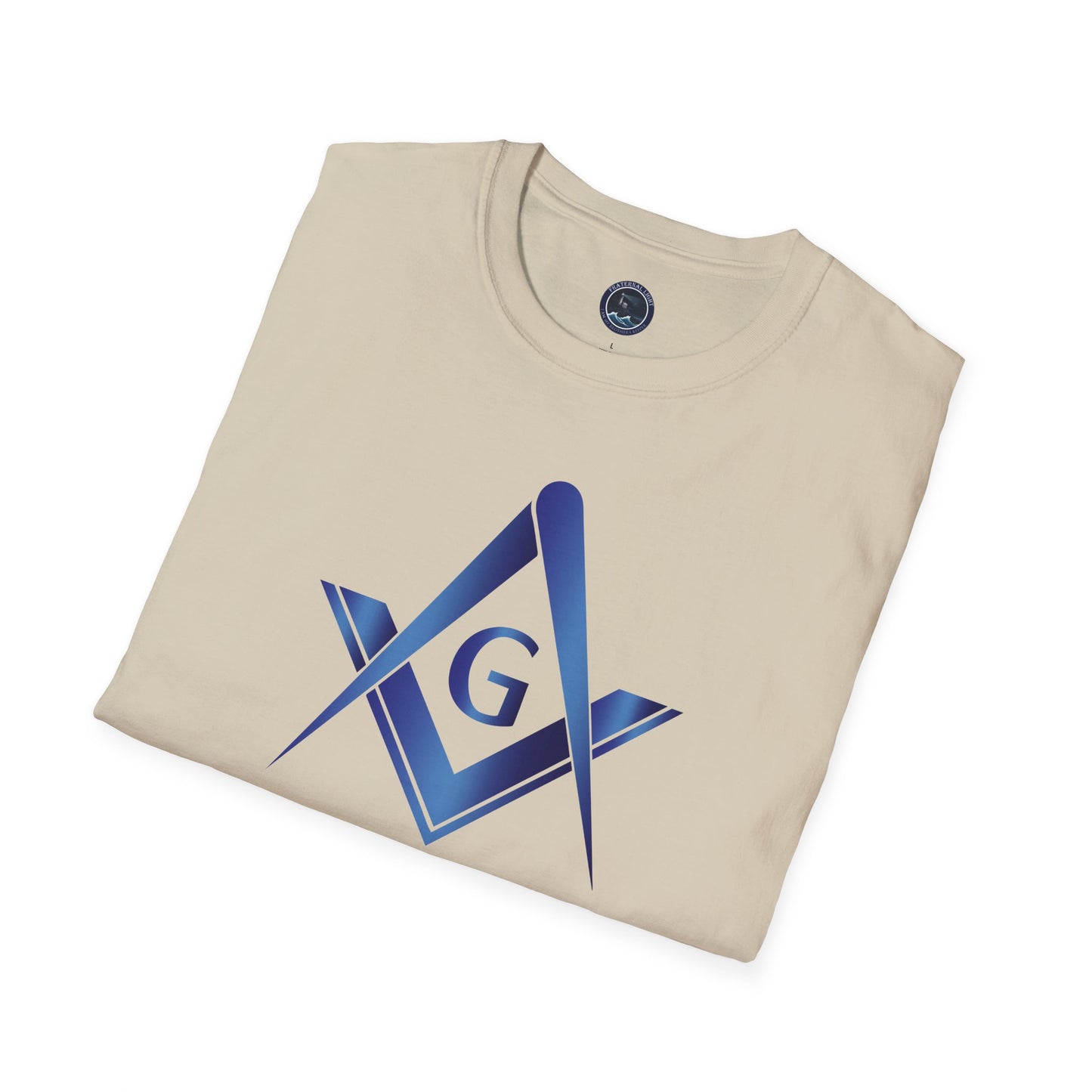 Sapphire Square and Compass Softstyle T-Shirt - Classic (Front Print)