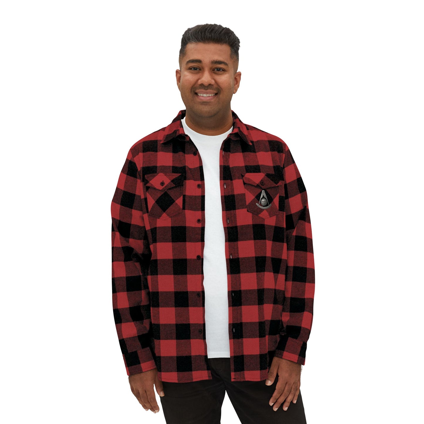 CA Past Master Flannel Shirt - 3D Metallic-Style Emblem
