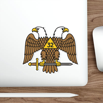 Scottish Rite 32° Die-Cut Sticker - Double-Headed Eagle
