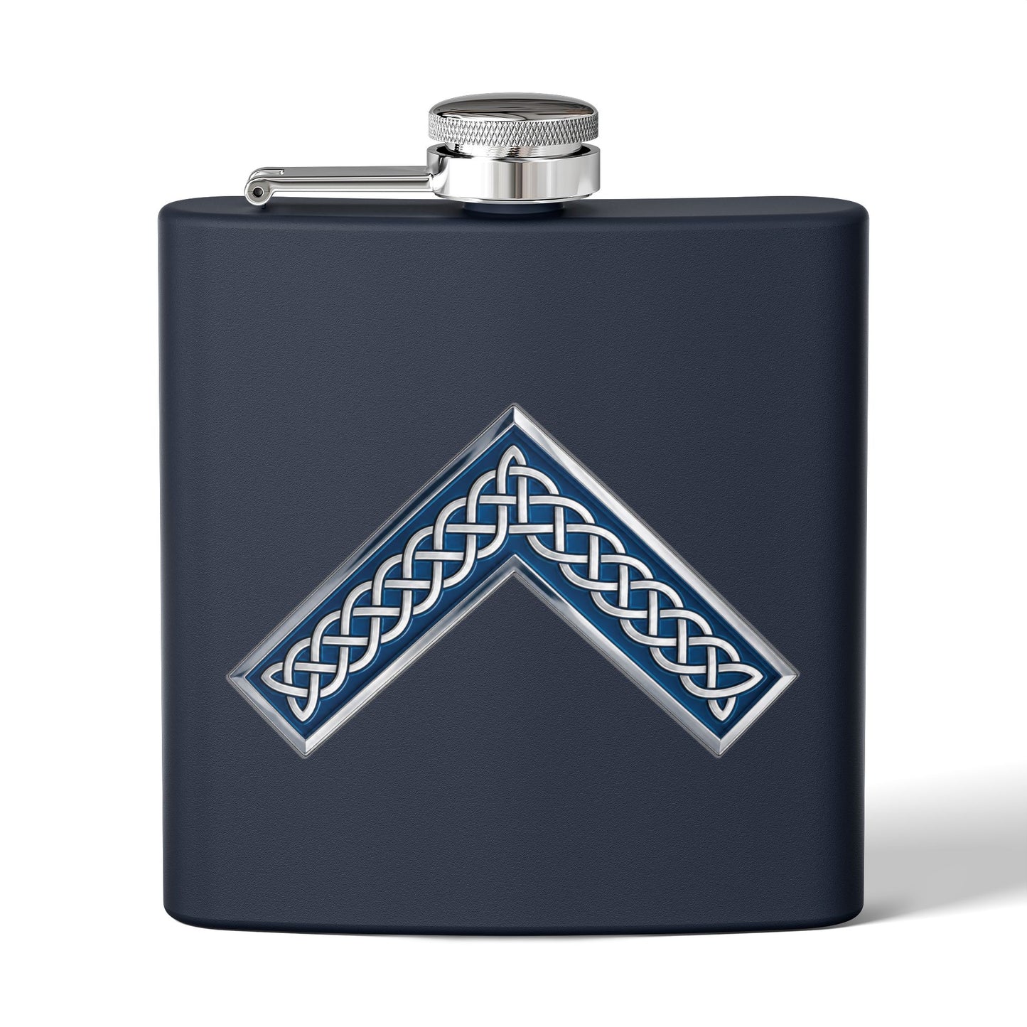 Worshipful Master Stainless Steel Flask - Celtic Knot Emblem