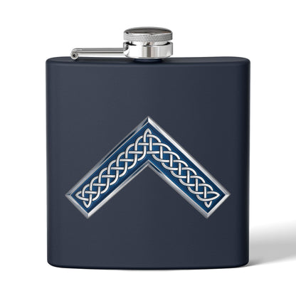 Worshipful Master Stainless Steel Flask - Celtic Knot Emblem