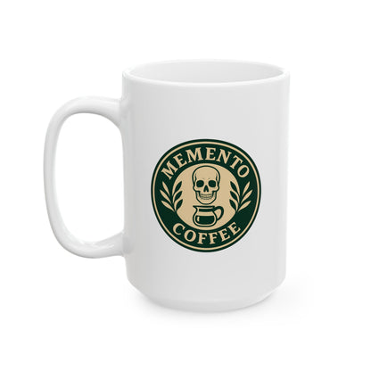 2-Sided Memento Coffee Ceramic Mug - Acacia (Green/Tan)