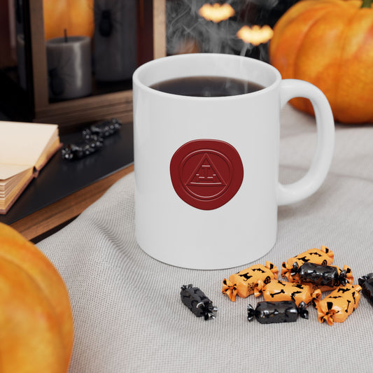 Red Wax Seal Royal Arch White Ceramic Mug (11oz, 15oz)