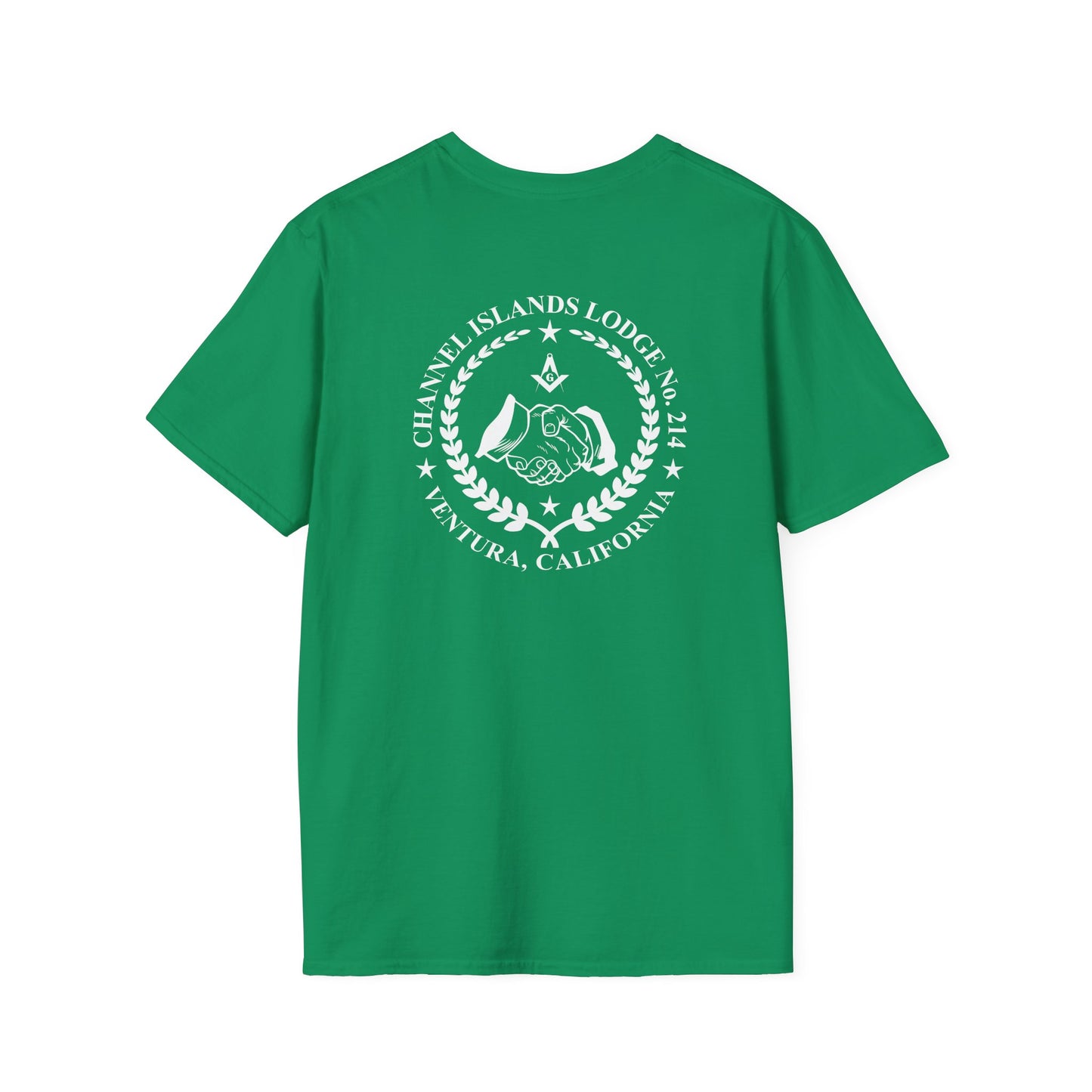 Past Master Jewel Softstyle T-Shirt - Gold (Channel Islands Lodge)