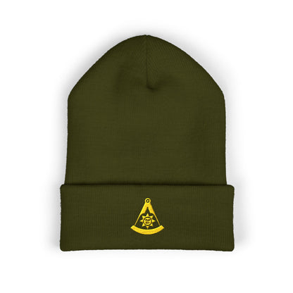 Past Master Embroidered Classic Cuffed Beanie - Smiling Sun
