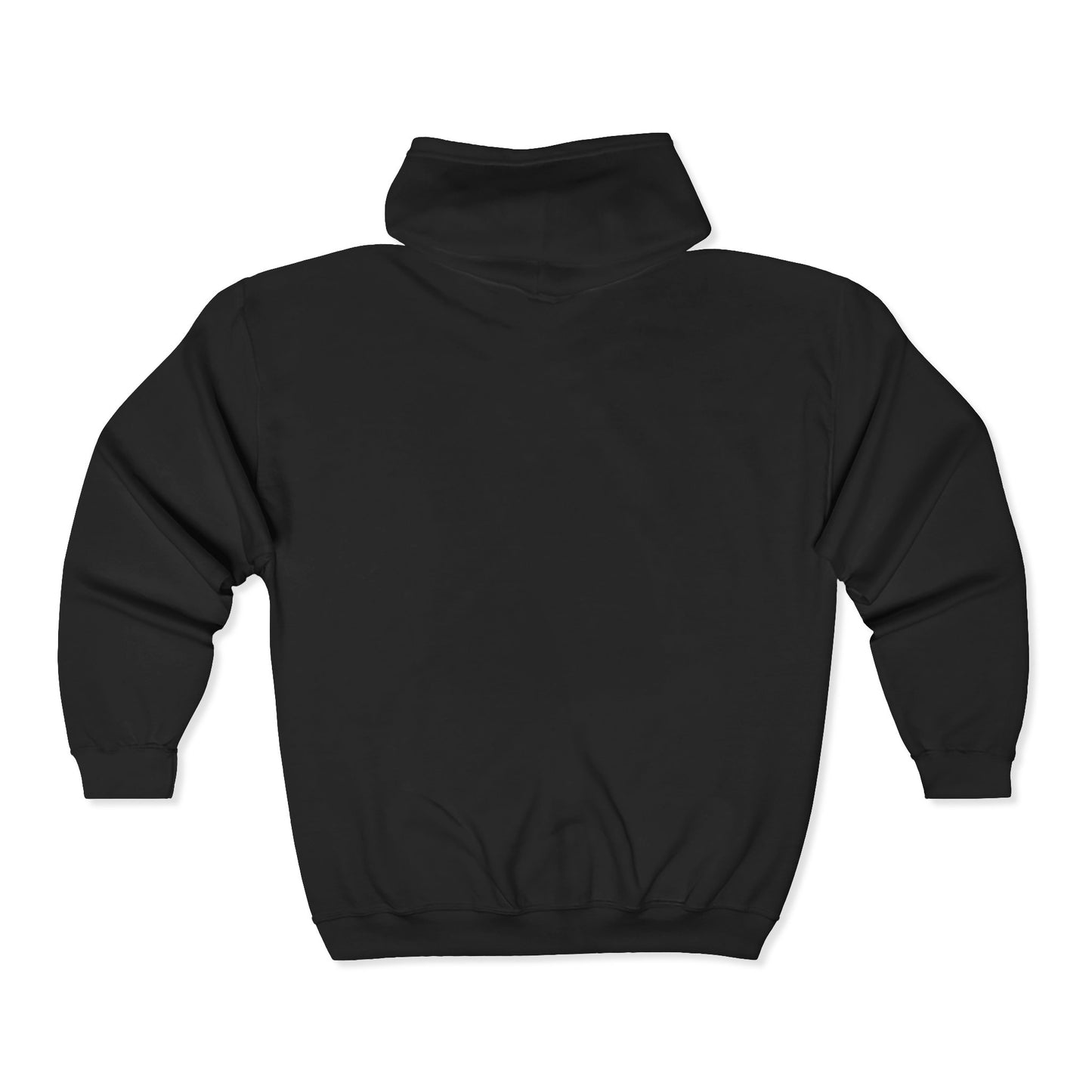 Embroidered Full Zip Hooded Sweatshirt - Square & Compass (White)