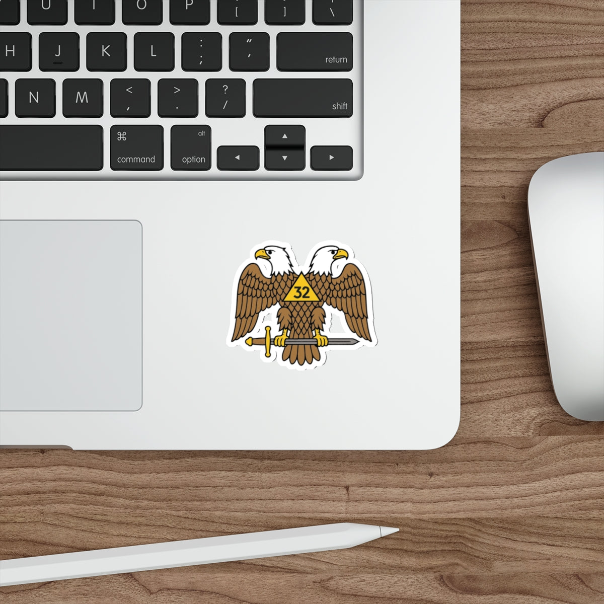 Scottish Rite 32° Die-Cut Sticker - Double-Headed Eagle