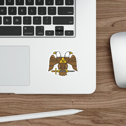 Scottish Rite 32° Die-Cut Sticker - Double-Headed Eagle