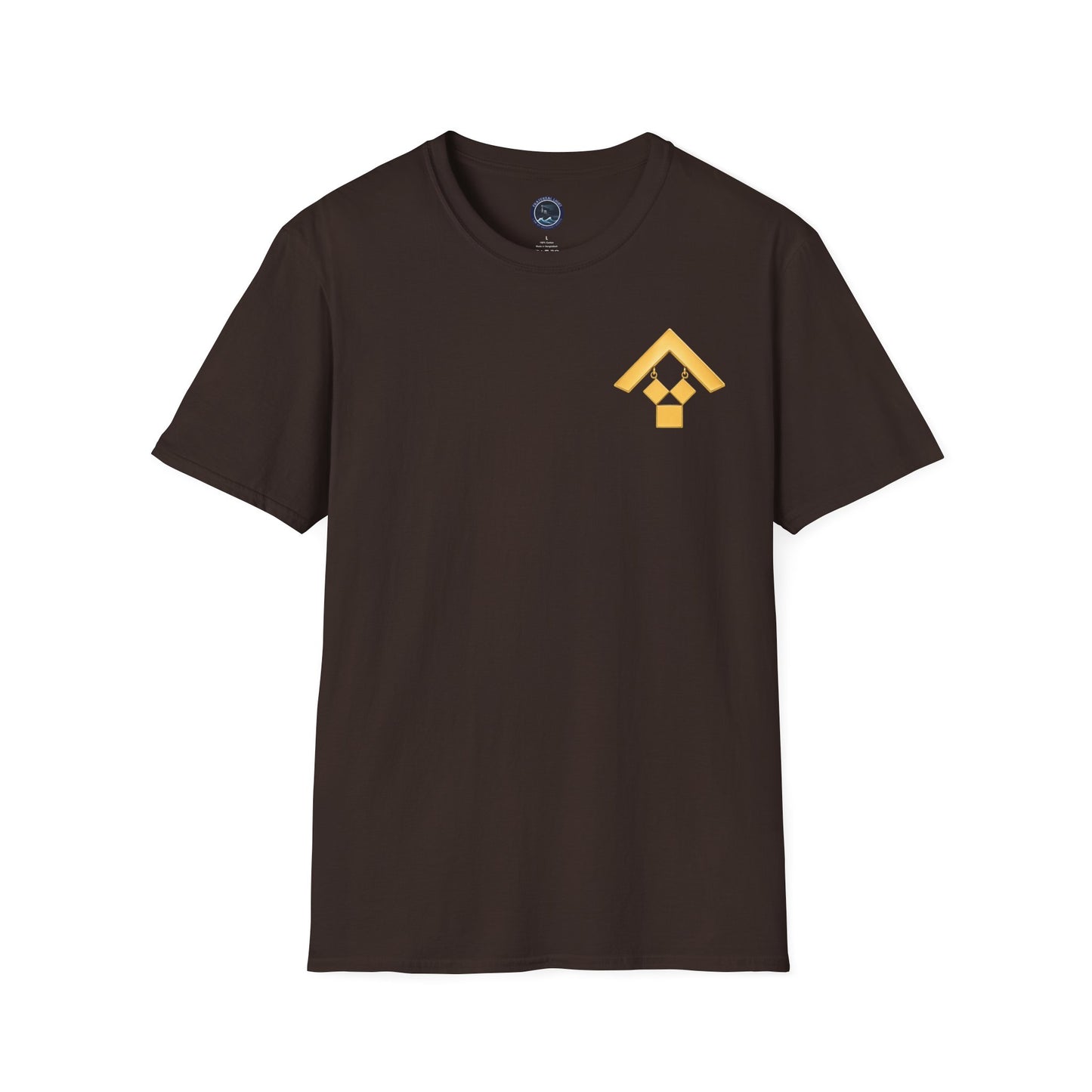 Past Master Jewel Softstyle T-Shirt - Gold (Channel Islands Lodge)