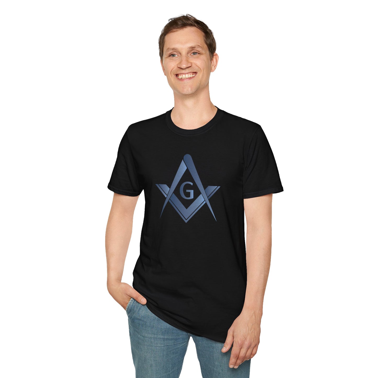 Bluestone Square and Compass Softstyle T-Shirt  - Classic (Front Print)