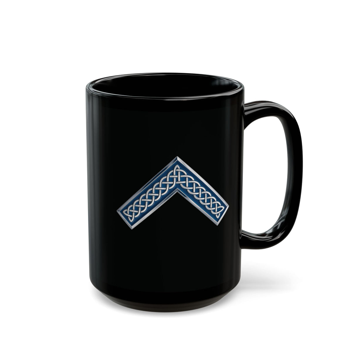 Two-Sided Worshipful Master Jewel Celtic Knot Black Coffee Mug (11oz, 15oz)