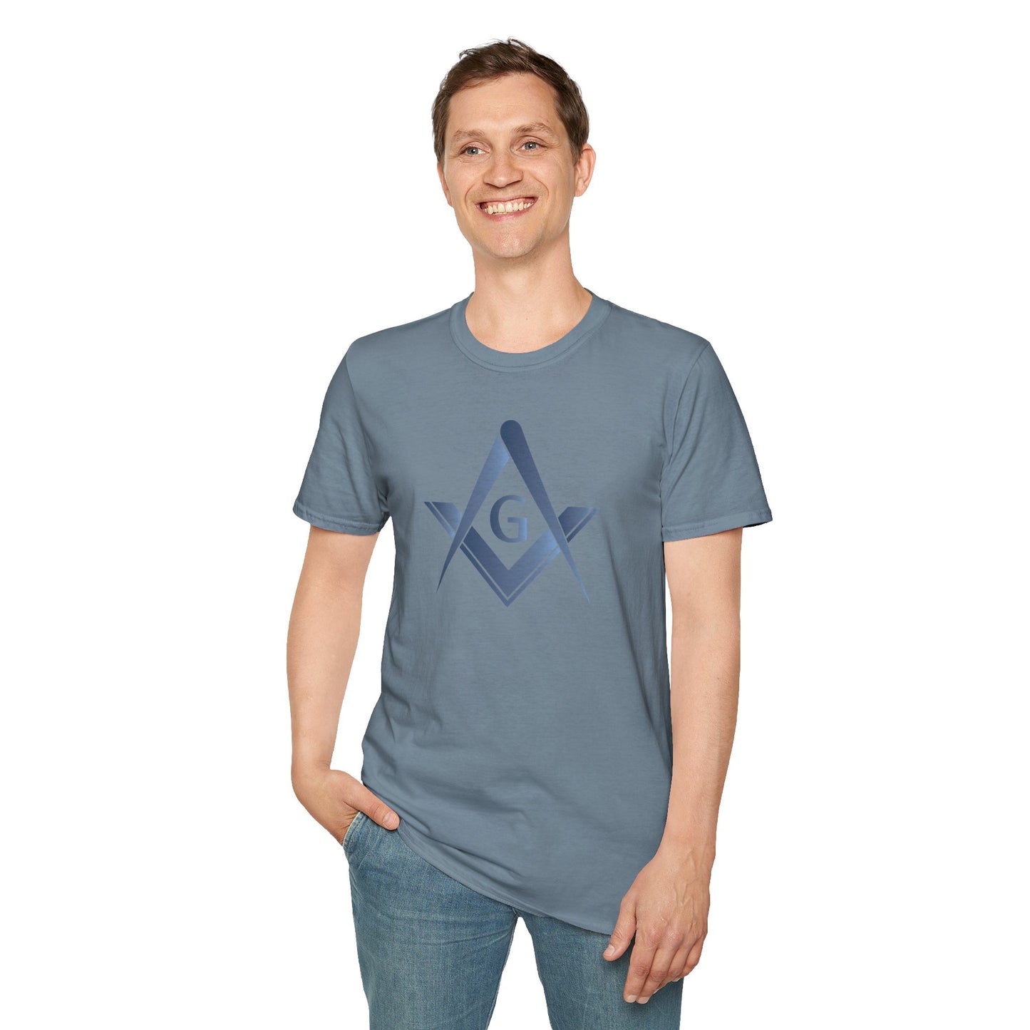 Bluestone Square and Compass Softstyle T-Shirt  - Classic (Front Print)