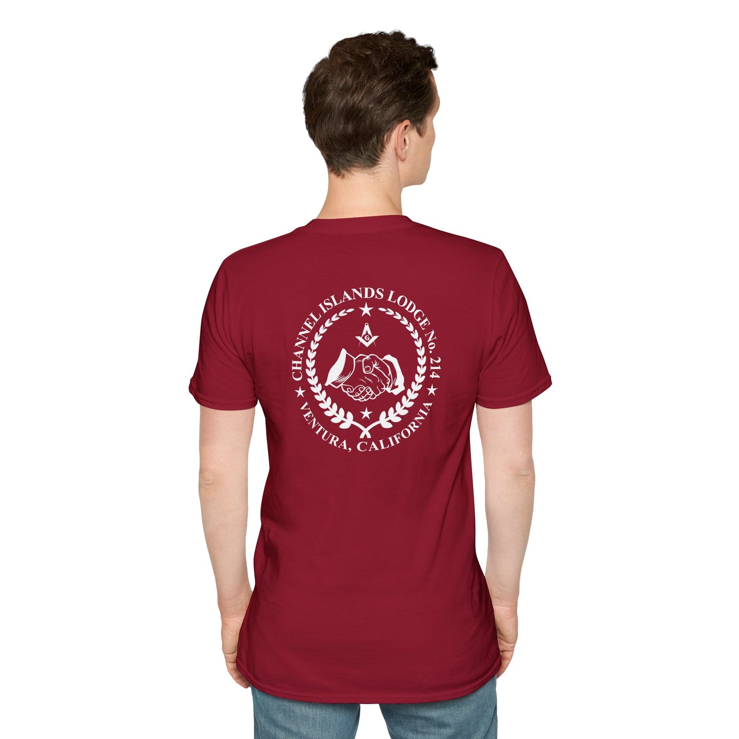 Past Master Jewel Softstyle T-Shirt - Gold (Channel Islands Lodge)