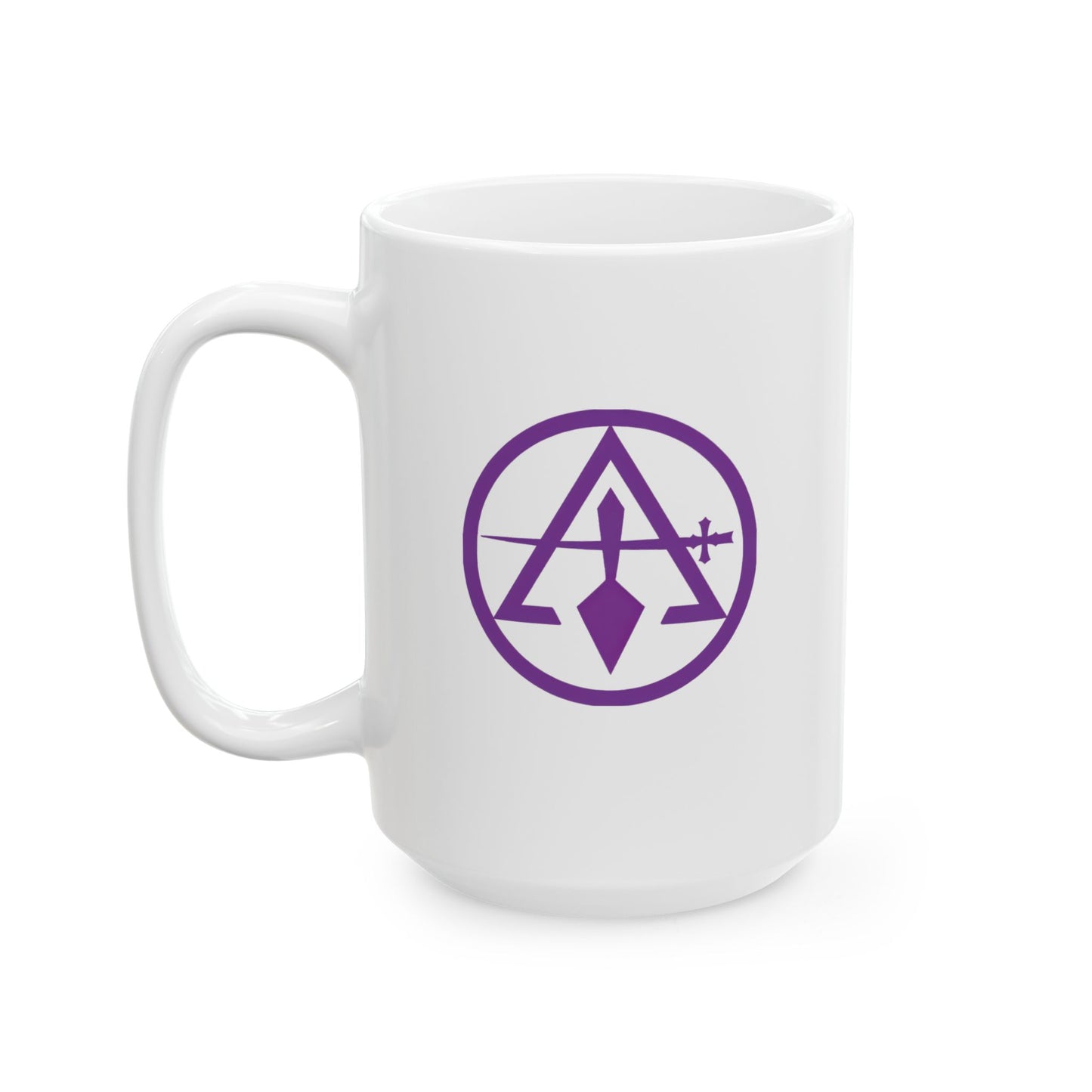 Left-Hand Cryptic Council Ceramic Mug - Style 2, (11oz, 15oz)