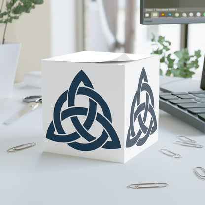 Celtic Triquetra with Circle 4-sided Note Cube